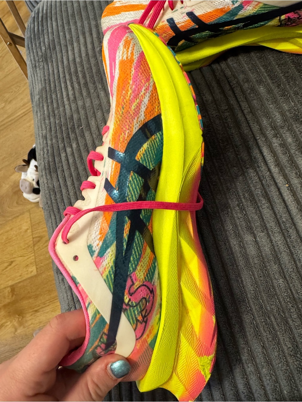 ASICS Novablast Color Injection Pack Running Shoe hot pink/ sour yuzu - Picture 7 of 11